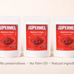 Supermee Natural Beetroot Crisps – Pack of 3